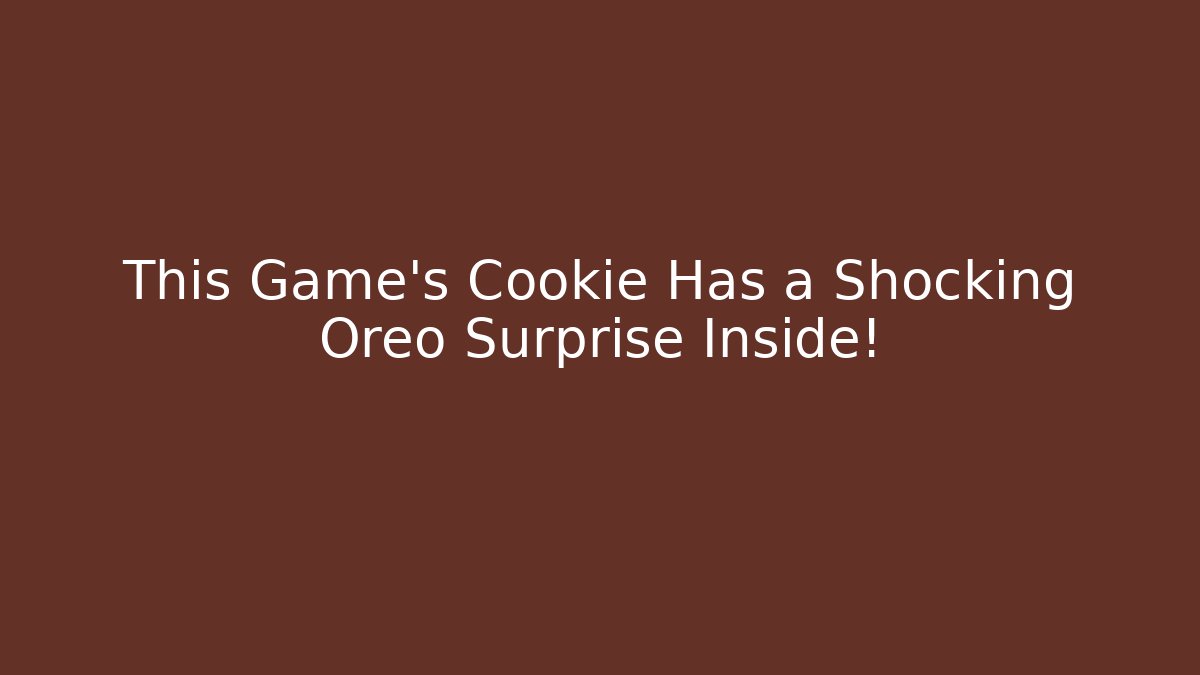 This Game’s Cookie Has a Shocking Oreo Surprise Inside! - Andrea Zevedo