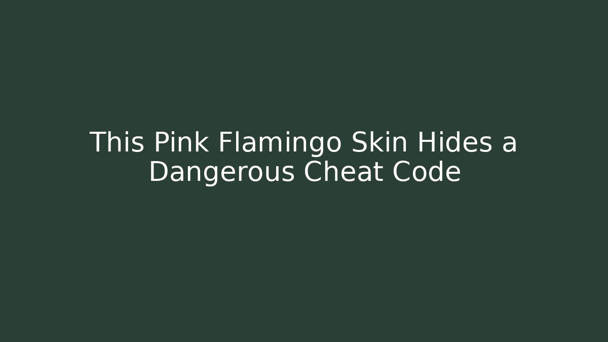 This Pink Flamingo Skin Hides a Dangerous Cheat Code