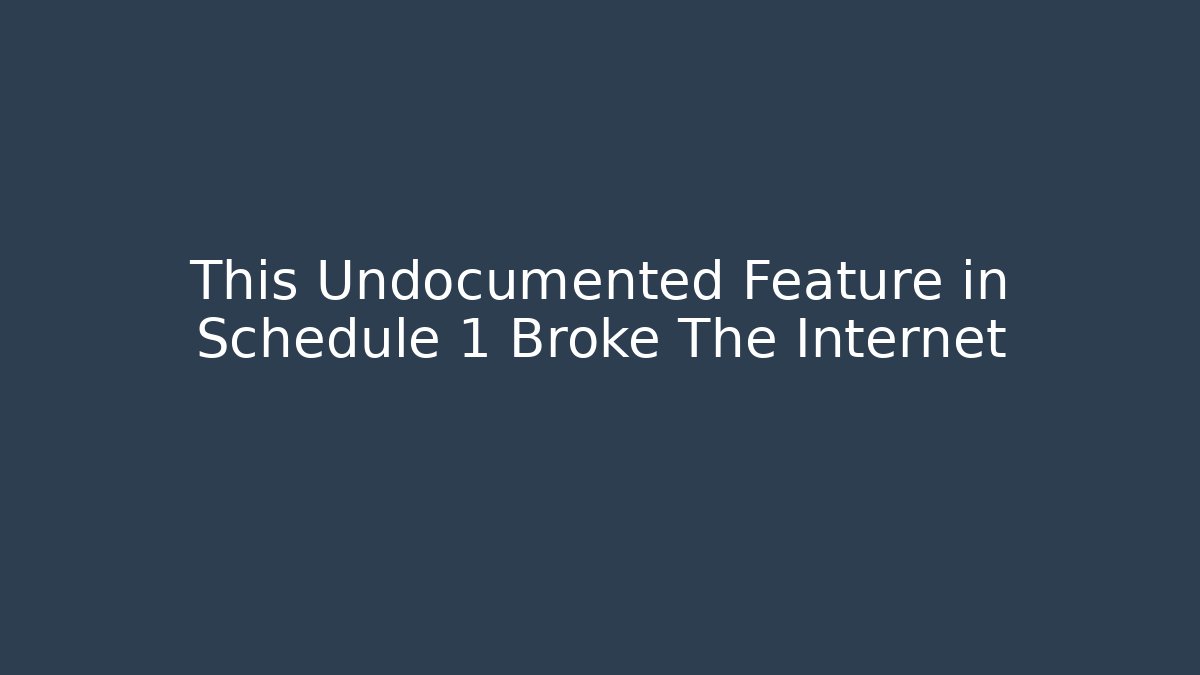 This Undocumented Feature in Schedule 1 Broke The Internet - Andrea Zevedo