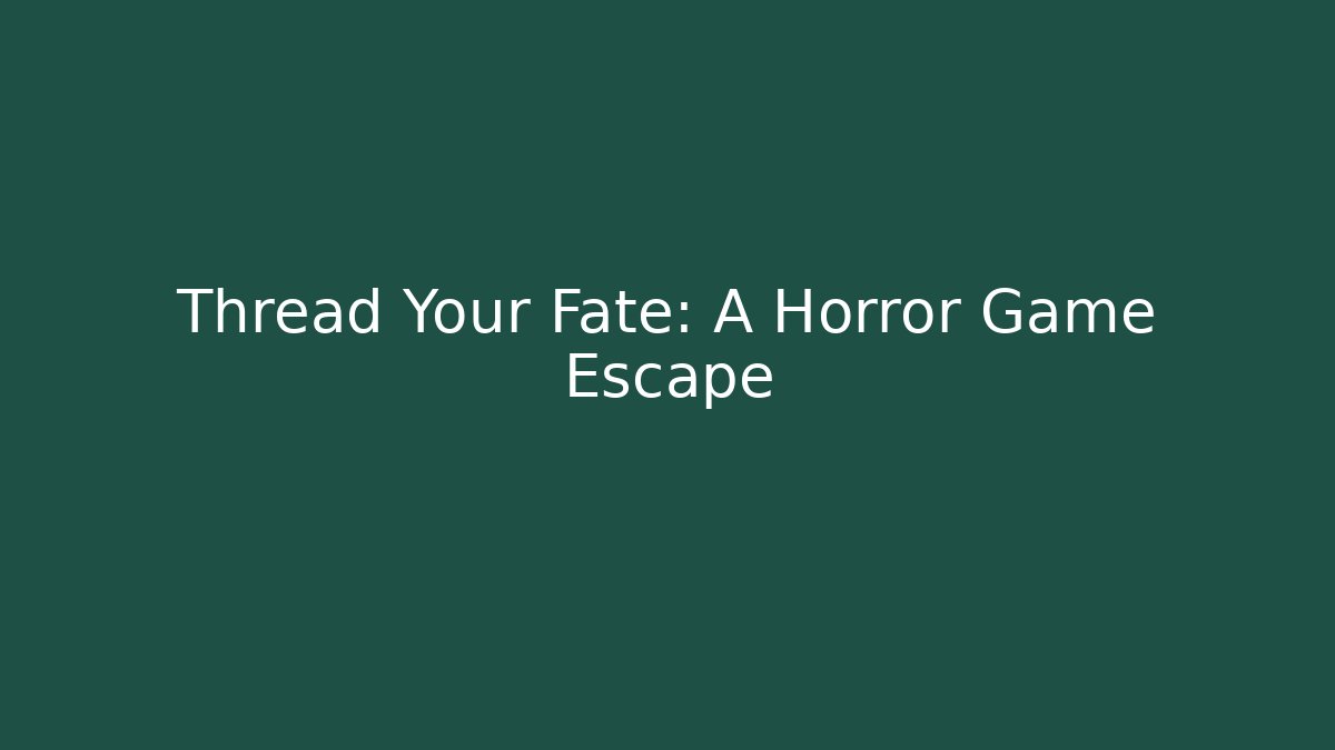 Thread Your Fate: A Horror Game Escape