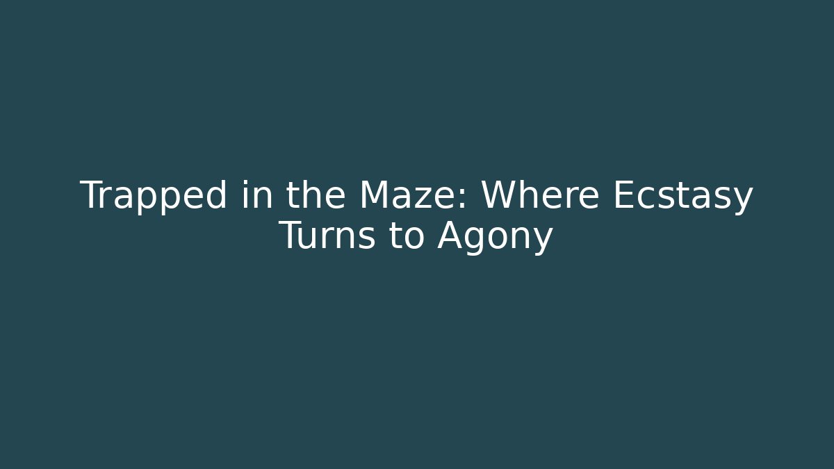 Trapped in the Maze: Where Ecstasy Turns to Agony