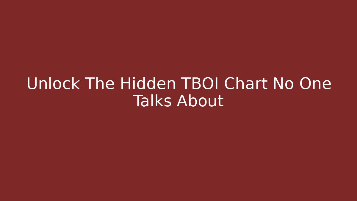Unlock The Hidden TBOI Chart No One Talks About