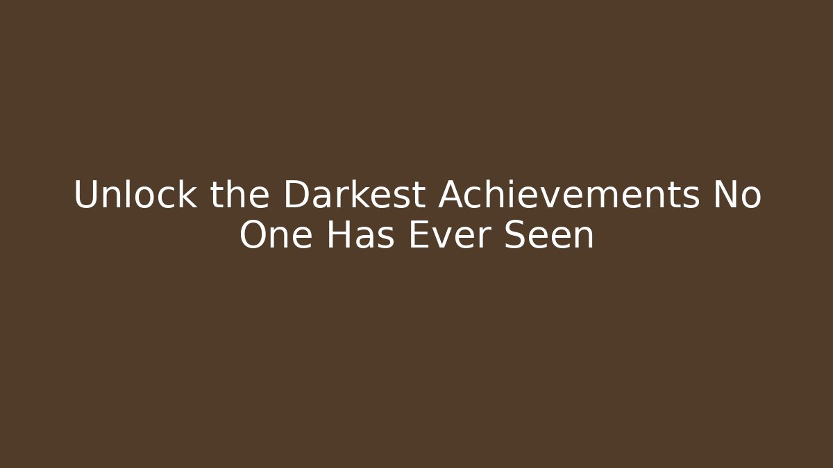 world of horror achievements