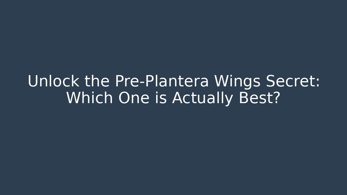 Unlock the Pre-Plantera Wings Secret: Which One is Actually Best?