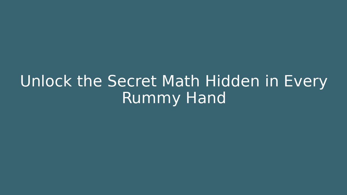 Unlock the Secret Math Hidden in Every Rummy Hand