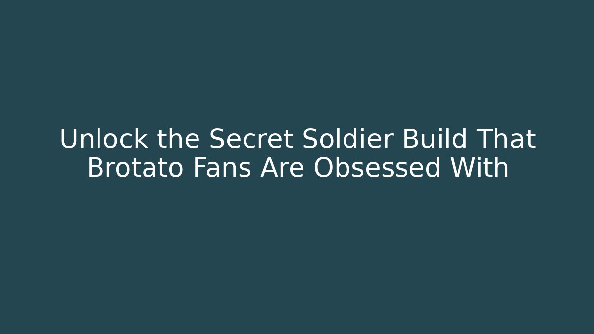 Unlock the Secret Soldier Build That Brotato Fans Are Obsessed With