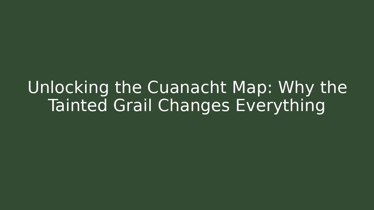 Unlocking the Cuanacht Map: Why the Tainted Grail Changes Everything - Andrea Zevedo