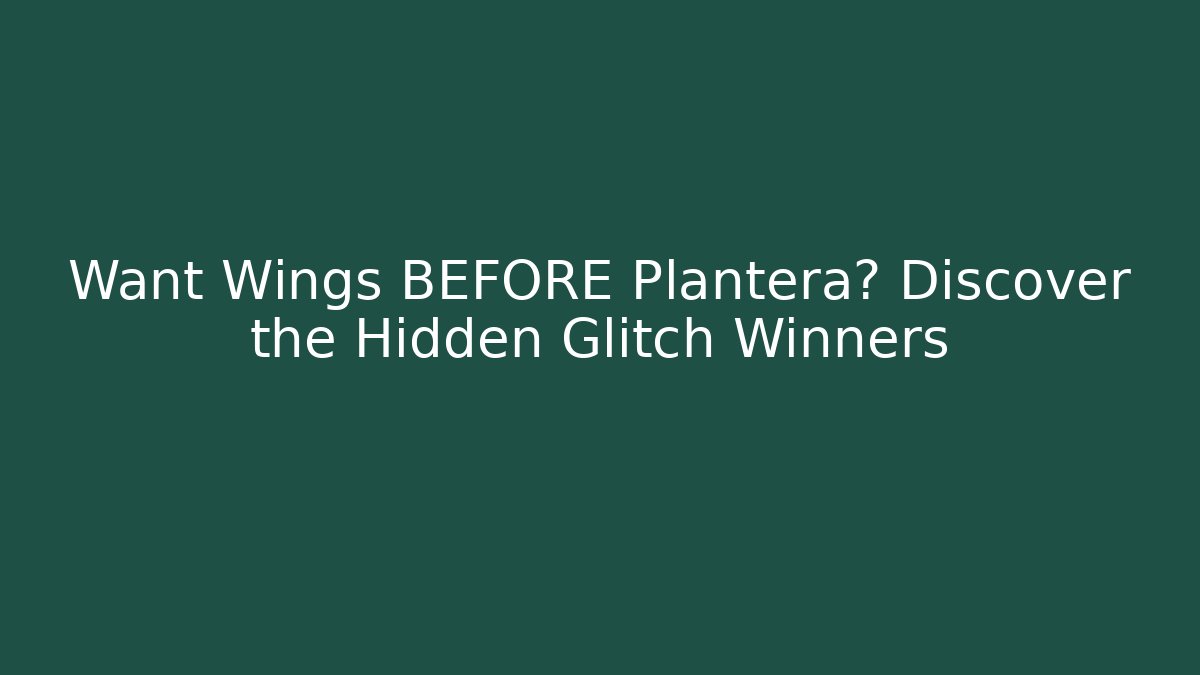 Want Wings BEFORE Plantera? Discover the Hidden Glitch Winners