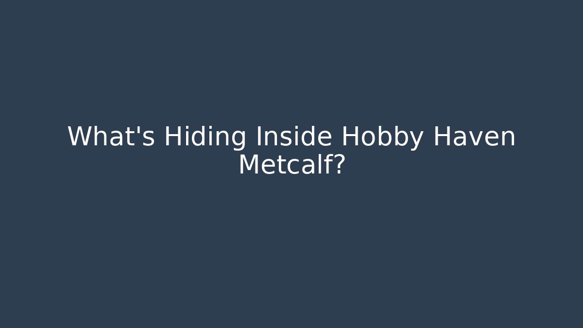 What's Hiding Inside Hobby Haven Metcalf? - Andrea Zevedo