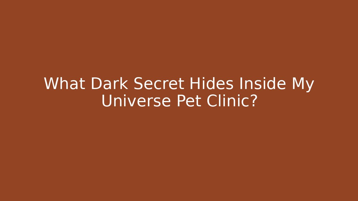 What Dark Secret Hides Inside My Universe Pet Clinic?