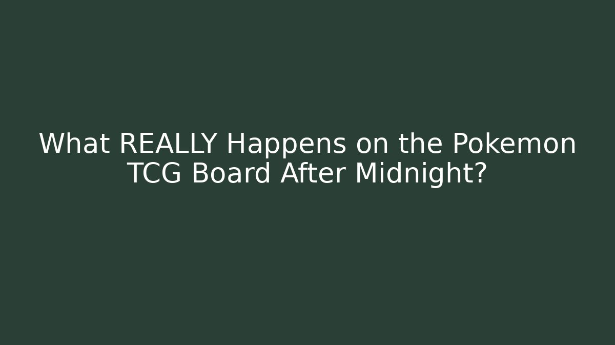 What REALLY Happens on the Pokémon TCG Board After Midnight?