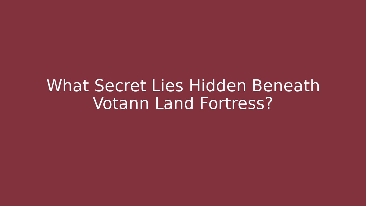 What Secret Lies Hidden Beneath Votann Land Fortress?