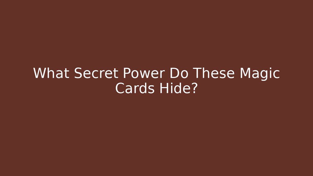 What Secret Power Do These Magic Cards Hide?