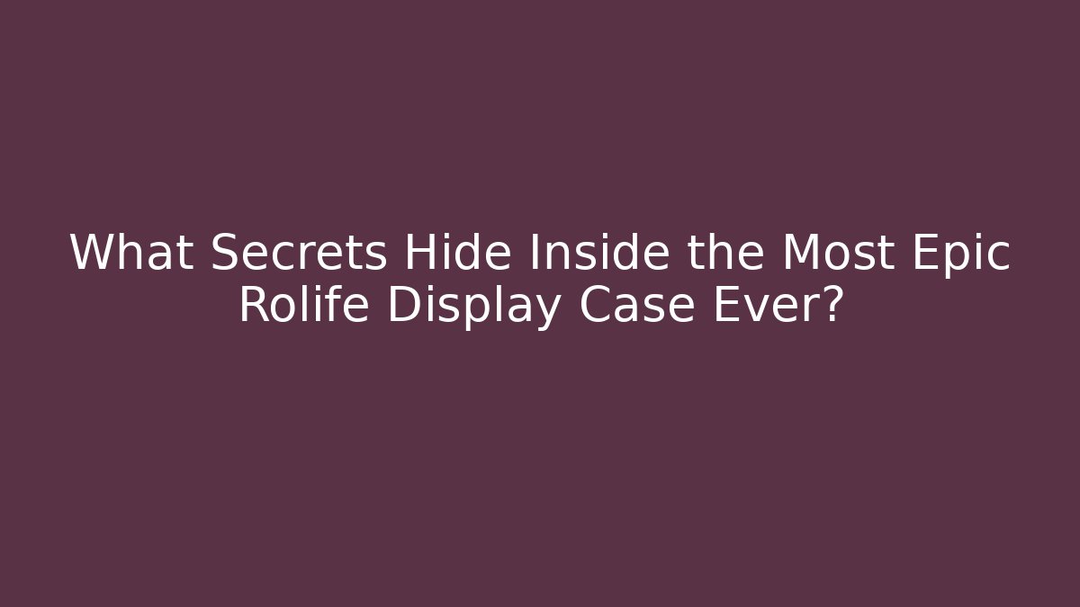 What Secrets Hide Inside the Most Epic Rolife Display Case Ever?