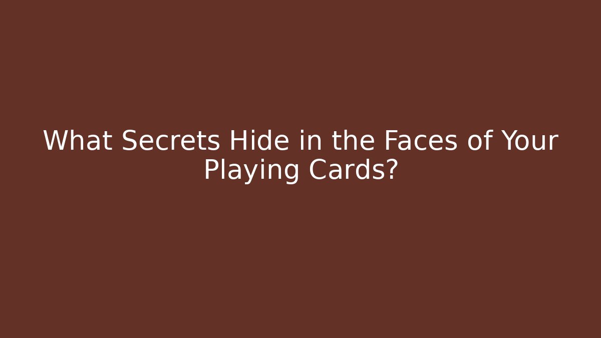 What Secrets Hide in the Faces of Your Playing Cards?