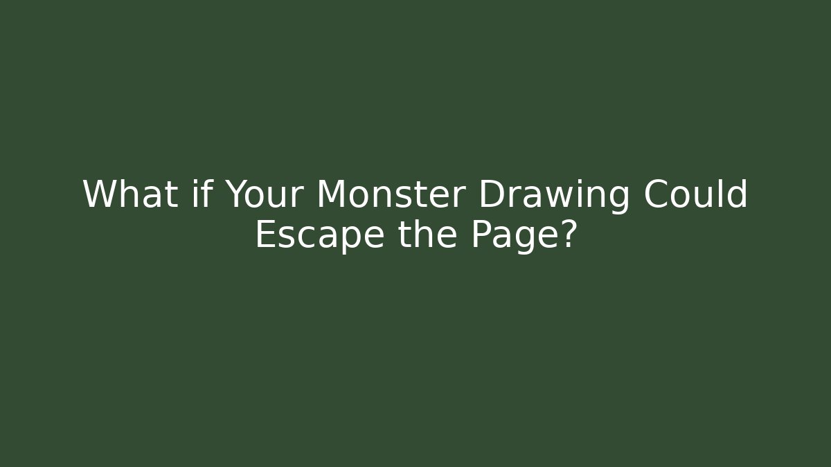 What if Your Monster Drawing Could Escape the Page?