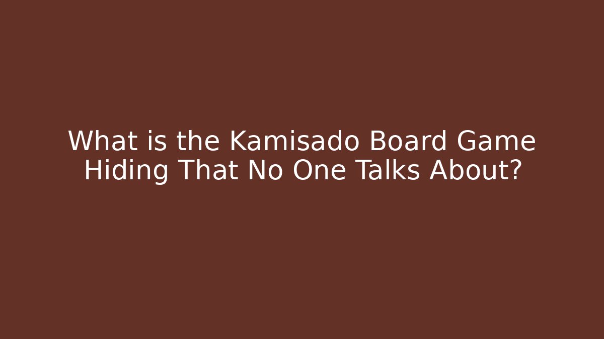 What is the Kamisado Board Game Hiding That No One Talks About?