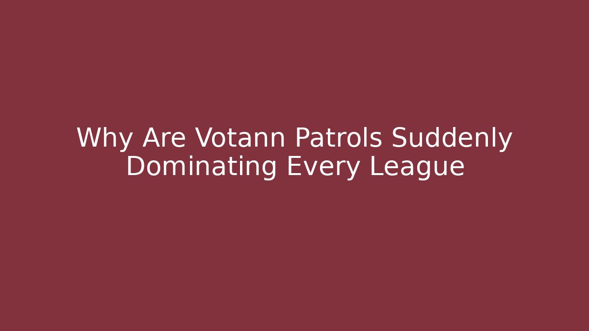 Why Are Votann Patrols Suddenly Dominating Every League