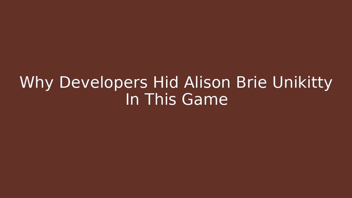 Why Developers Hid Alison Brie Unikitty In This Game