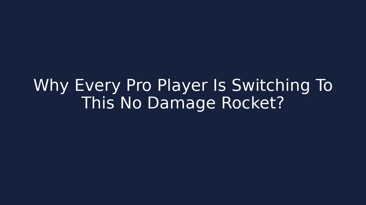 Why Every Pro Player Is Switching To This No Damage Rocket? - Andrea Zevedo