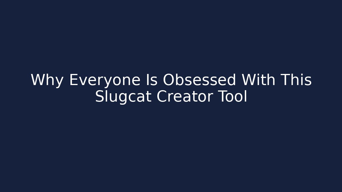 Why Everyone Is Obsessed With This Slugcat Creator Tool