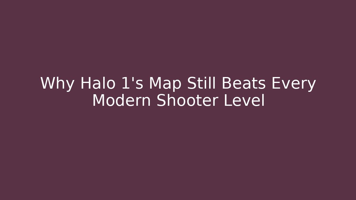 Why Halo 1’s Map Still Beats Every Modern Shooter Level