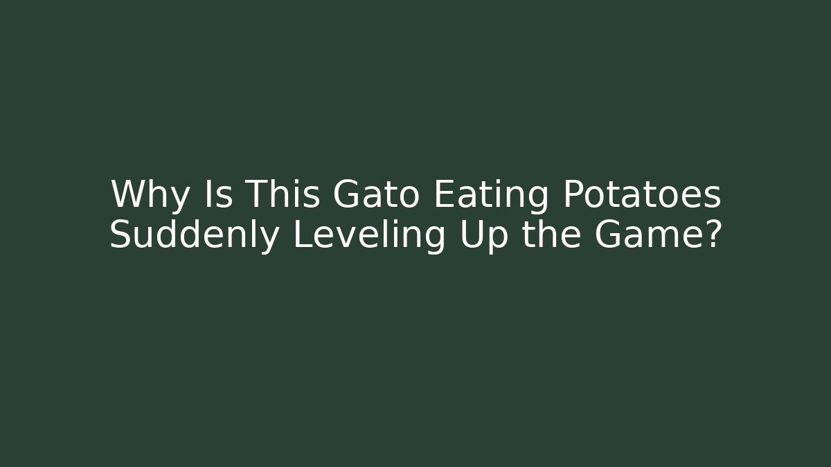 Why Is This Gato Eating Potatoes Suddenly Leveling Up the Game?