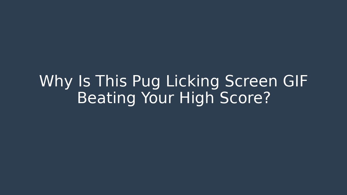 Why Is This Pug Licking Screen GIF Beating Your High Score?