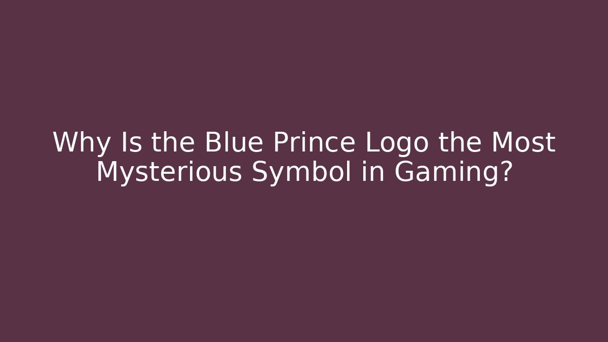 Why Is the Blue Prince Logo the Most Mysterious Symbol in Gaming?