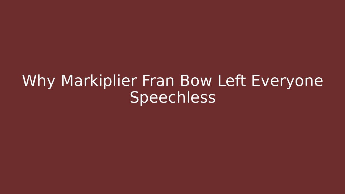 Why Markiplier Fran Bow Left Everyone Speechless - Andrea Zevedo