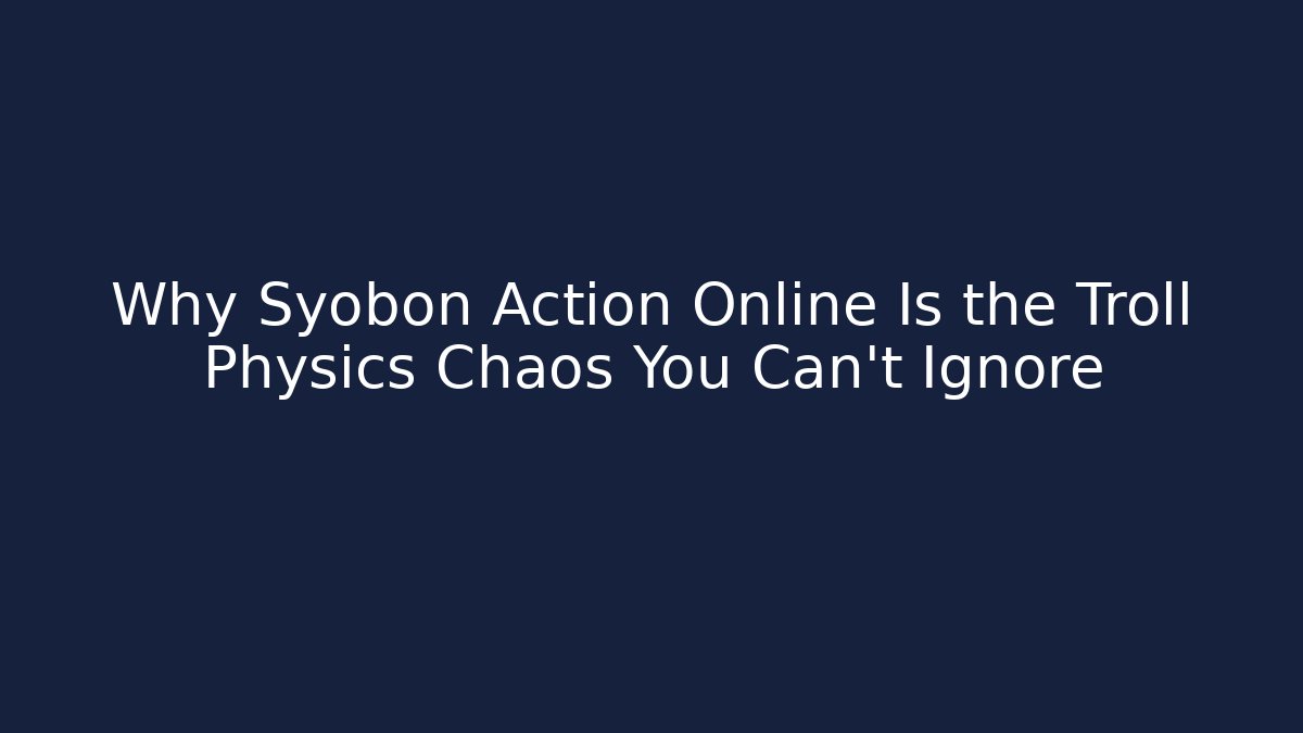 Why Syobon Action Online Is the Troll Physics Chaos You Can't Ignore