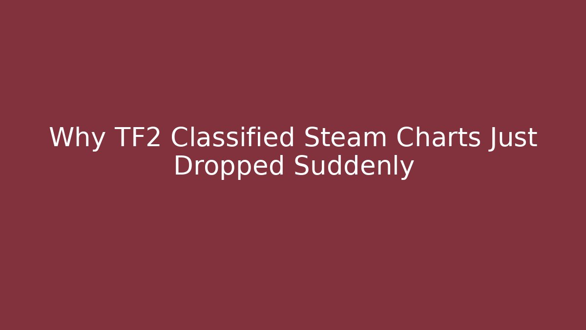 Why TF2 Classified Steam Charts Just Dropped Suddenly