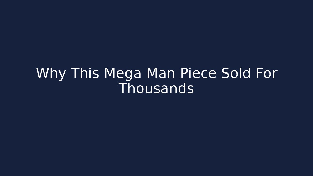 Why This Mega Man Piece Sold For Thousands