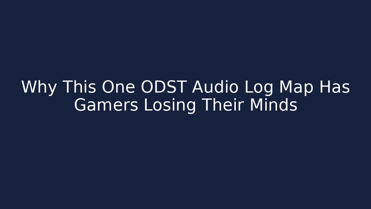 Why This One ODST Audio Log Map Has Gamers Losing Their Minds