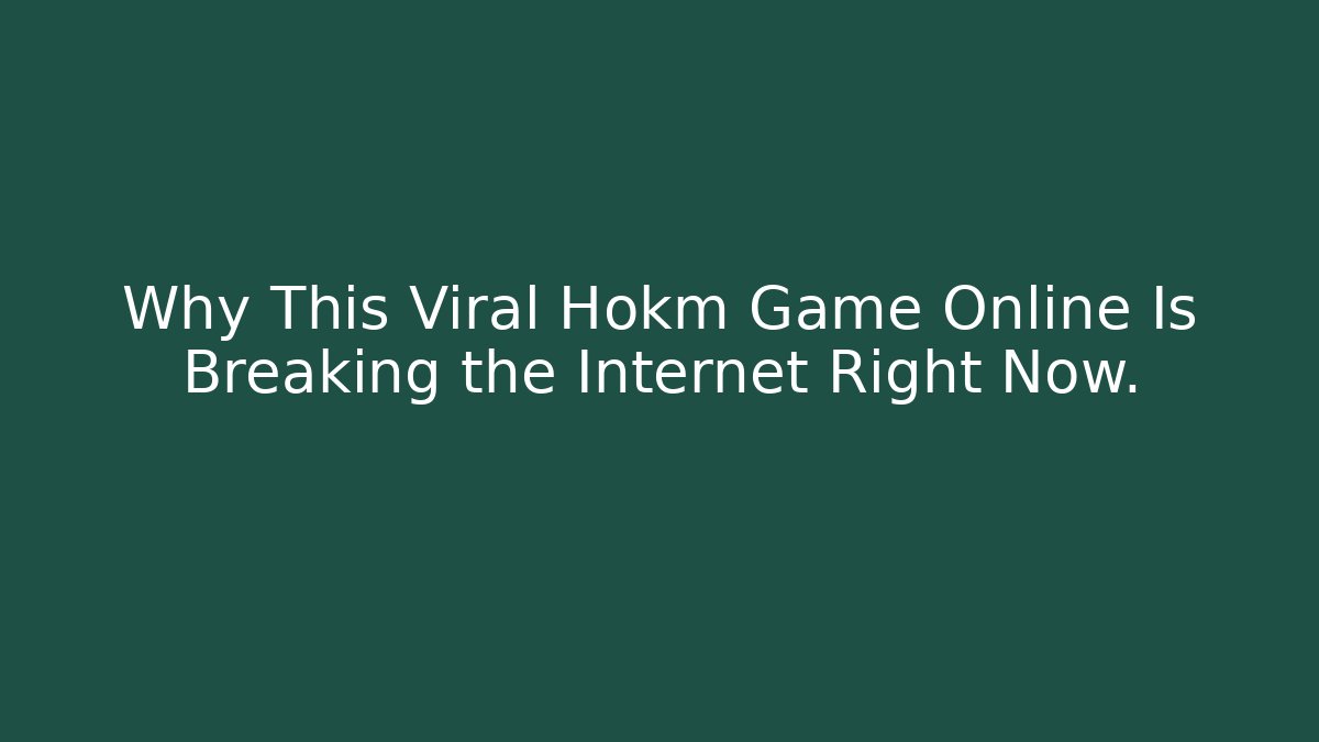 Why This Viral Hokm Game Online Is Breaking the Internet Right Now. - Andrea Zevedo
