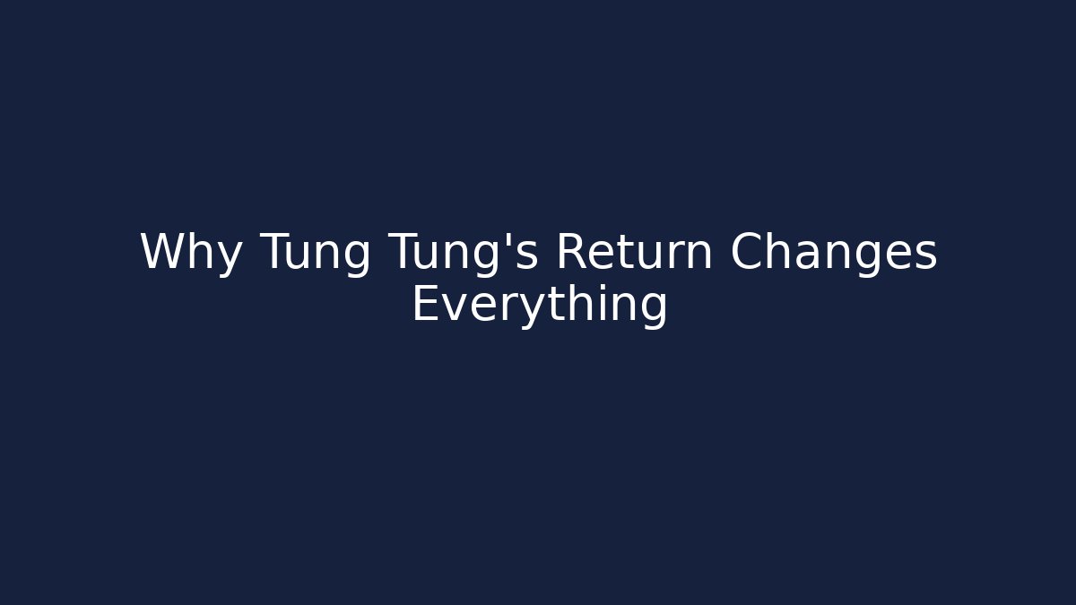 Why Tung Tung's Return Changes Everything - Andrea Zevedo