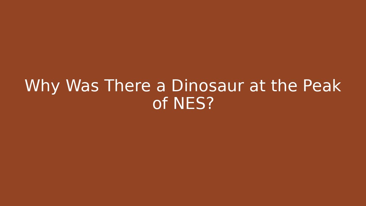 surprise at dinosaur peak nes