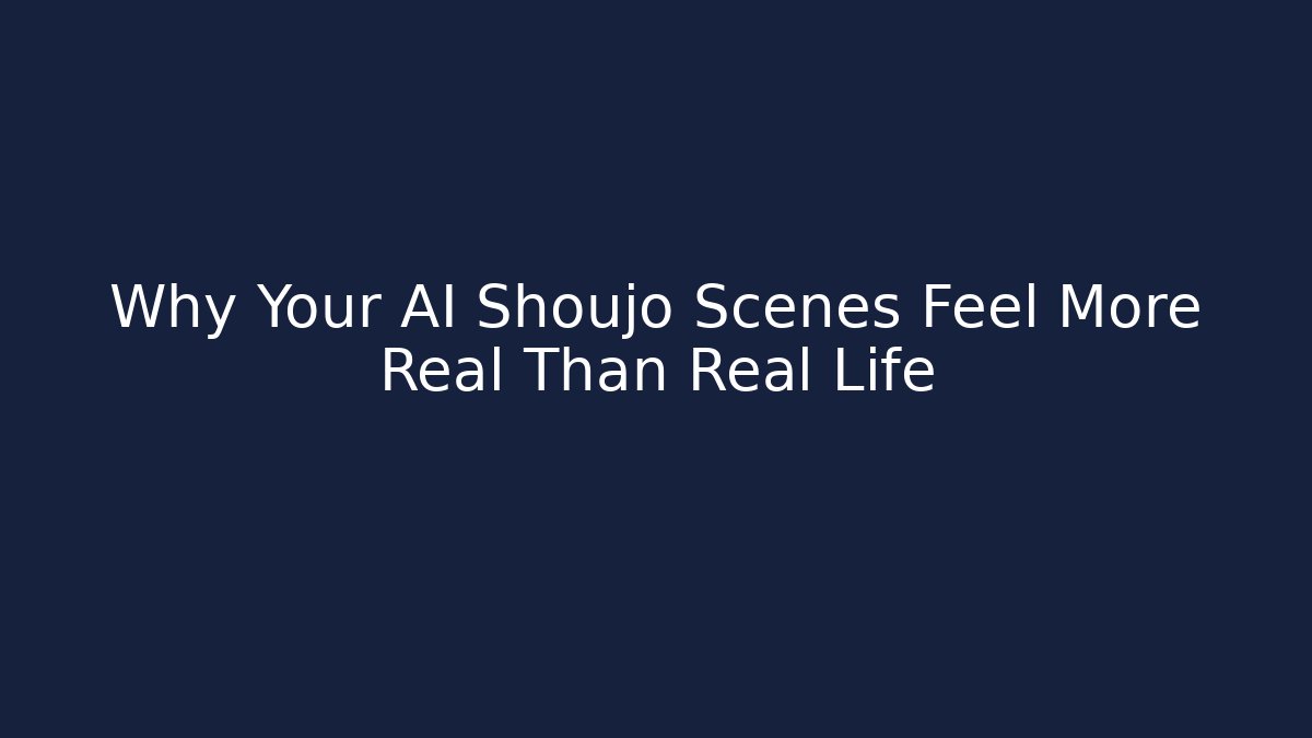 Why Your AI Shoujo Scenes Feel More Real Than Real Life