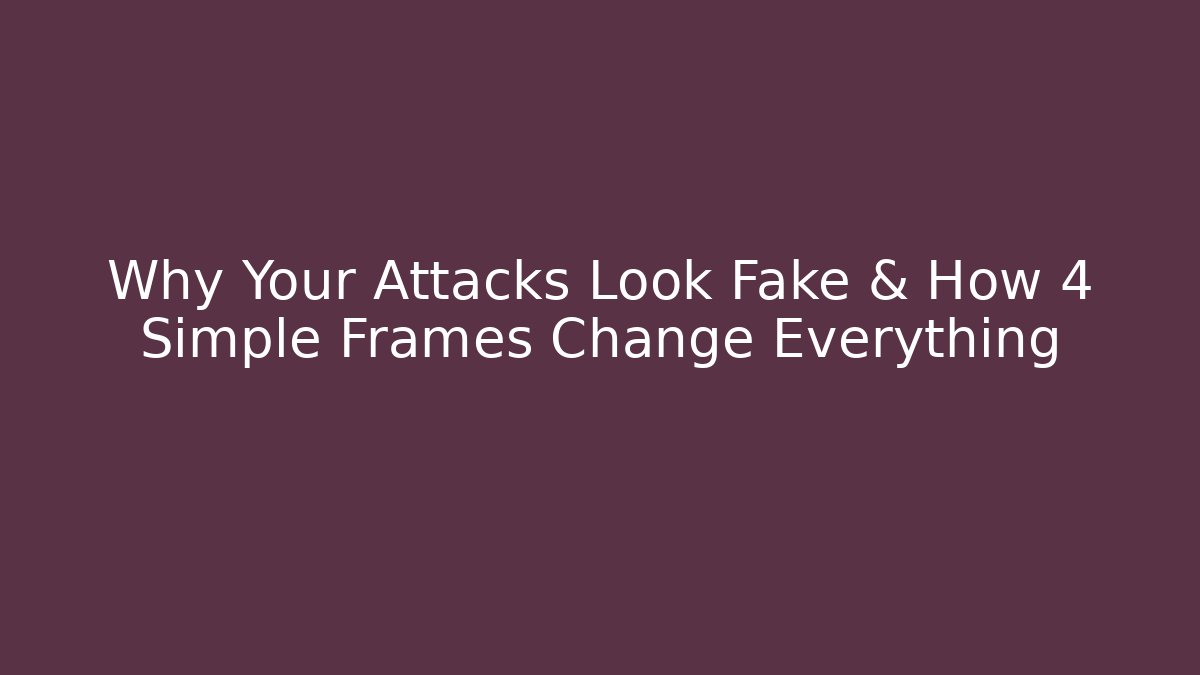 Why Your Attacks Look Fake & How 4 Simple Frames Change Everything