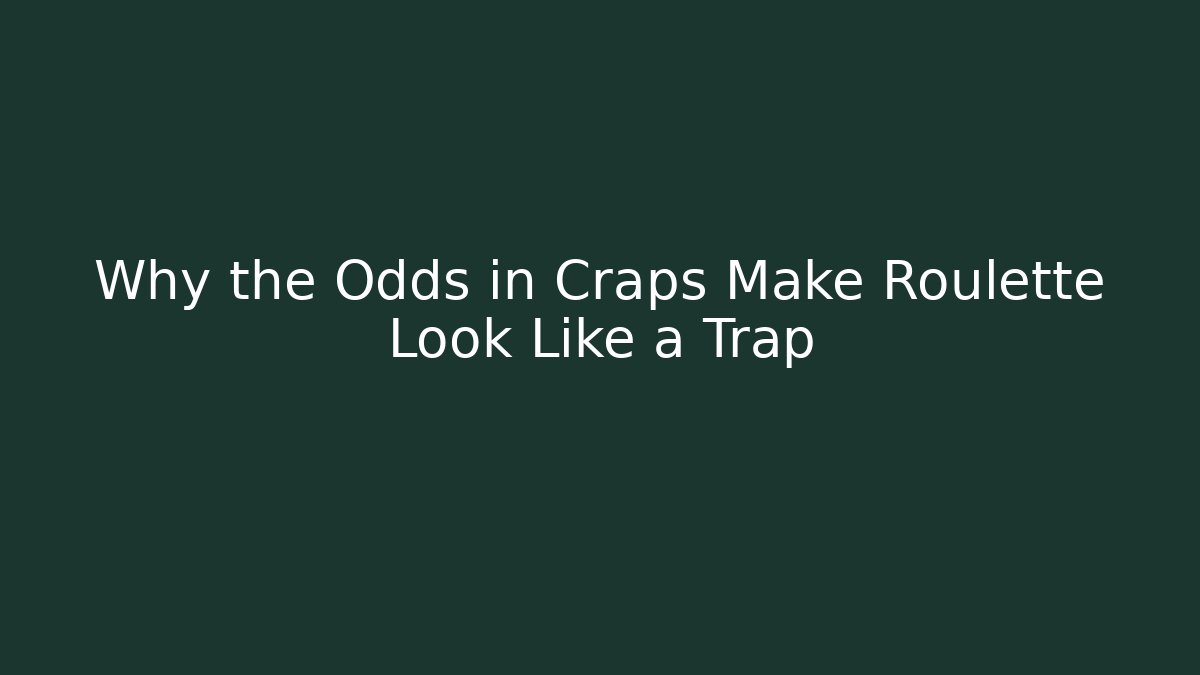 Why the Odds in Craps Make Roulette Look Like a Trap - Andrea Zevedo