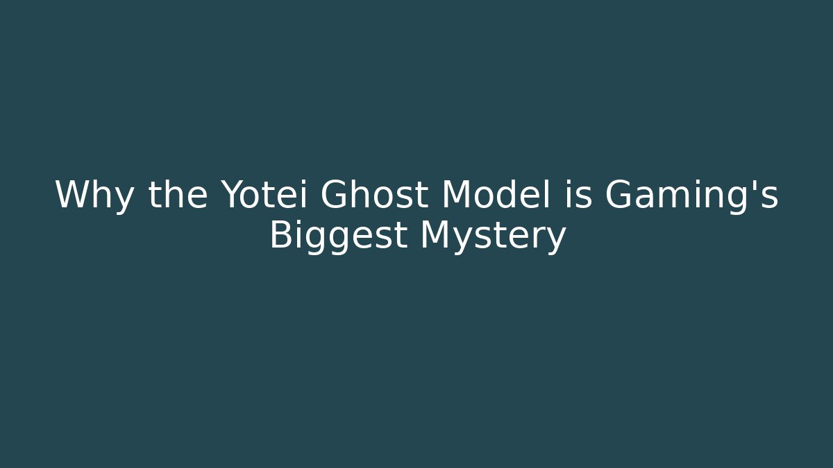 Why the Yotei Ghost Model is Gaming's Biggest Mystery