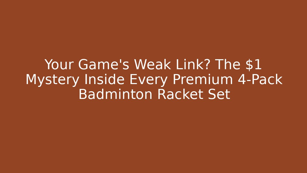 Your Game's Weak Link? The $1 Mystery Inside Every Premium 4-Pack Badminton Racket Set