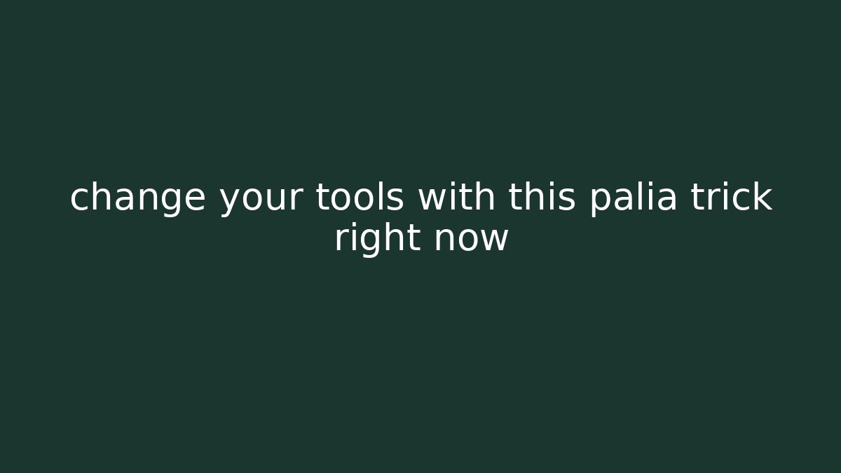 change your tools with this palia trick right now - Andrea Zevedo
